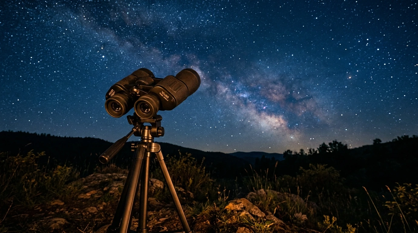 Binocolo astronomico 10x50 su treppiede