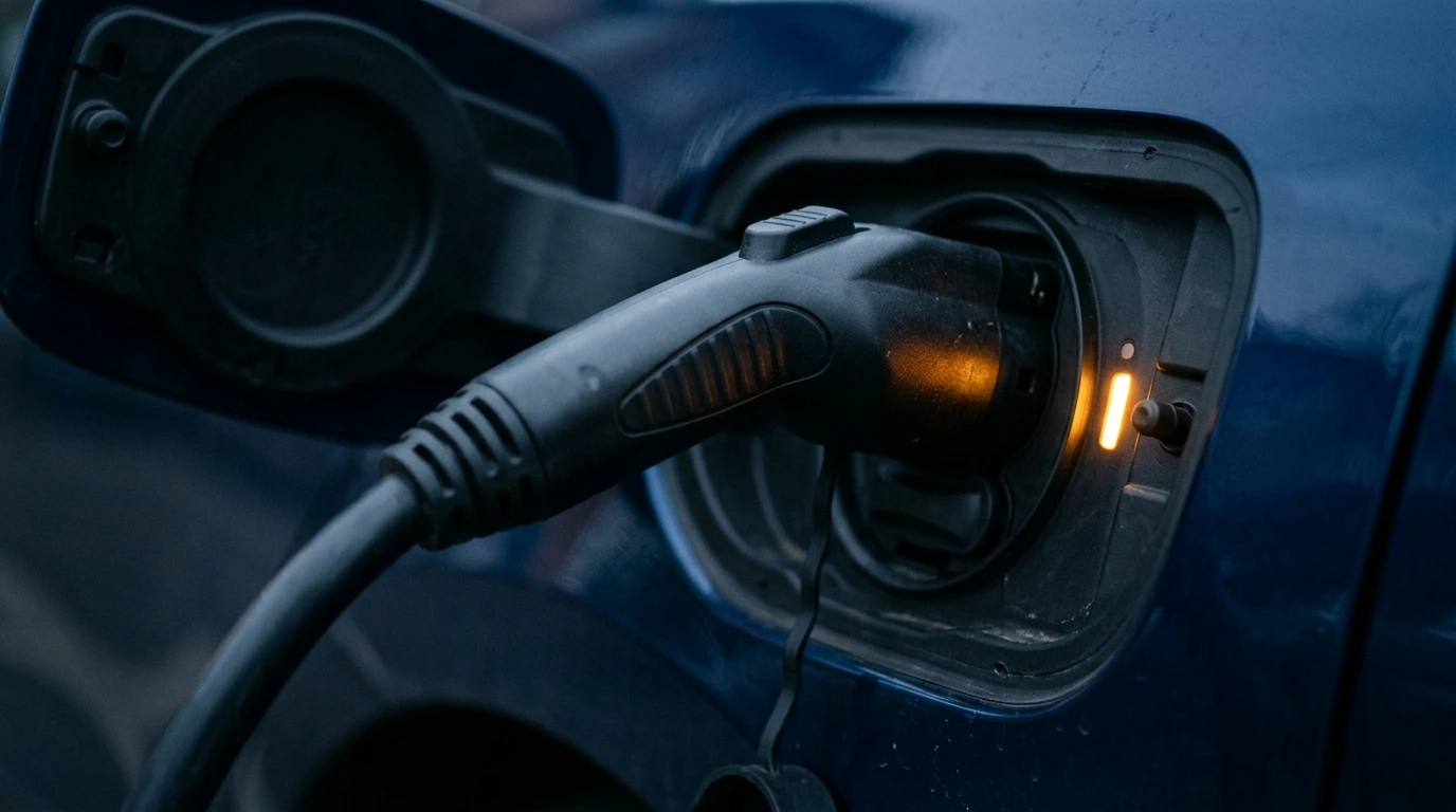 Cavo di ricarica collegato a un'auto elettrica