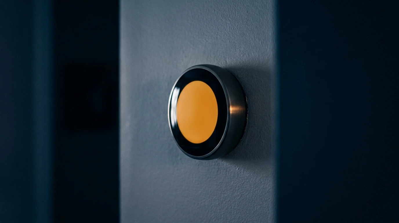Termostato smart a parete in una casa
