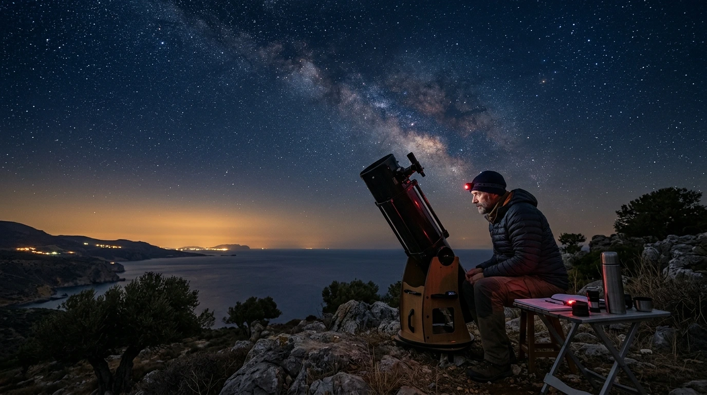 Osservazione telescopio cielo stellato Atamb