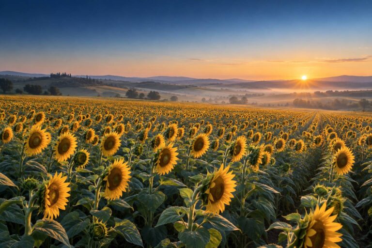 I girasoli: giovani inseguono il Sole, adulti si voltano verso l’est