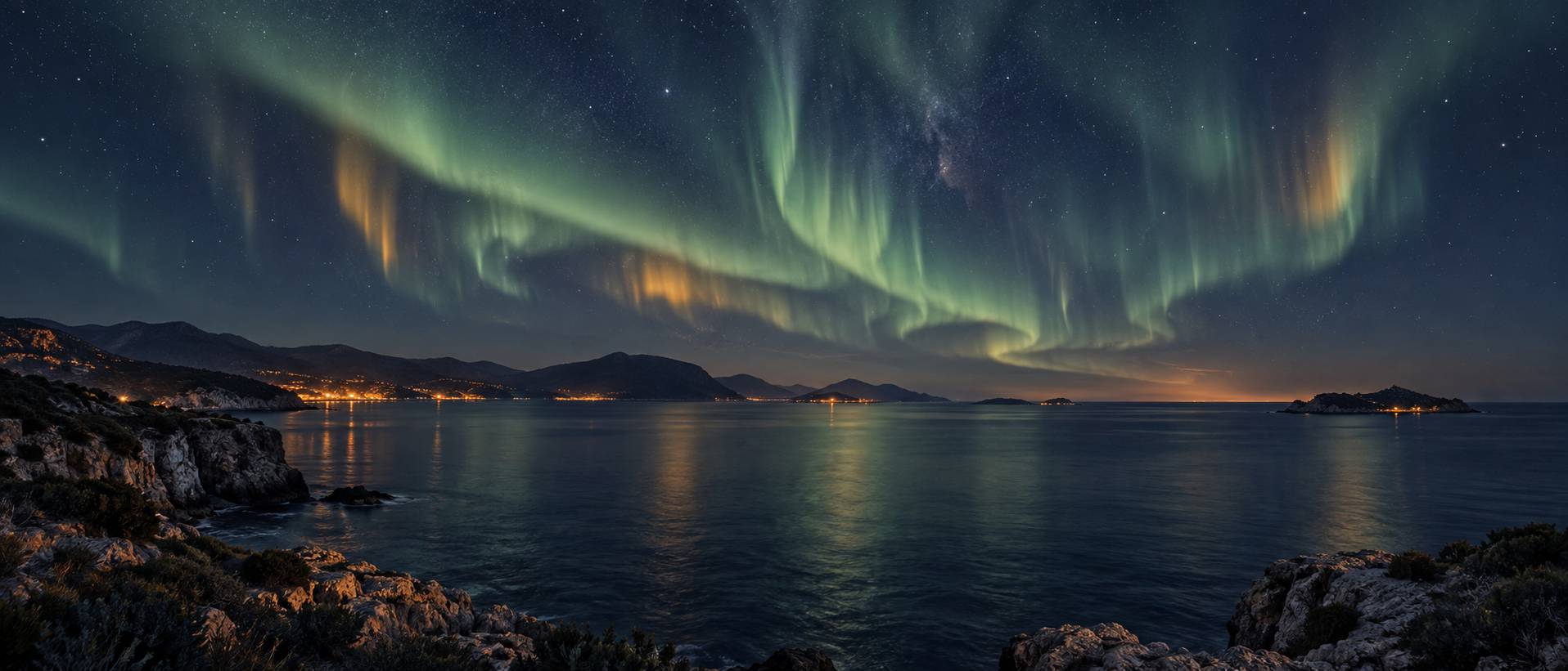 Illustration éditoriale du sujet : Spettacolare aurora boreale visibile in Italia: ci sarà un bis questa sera?